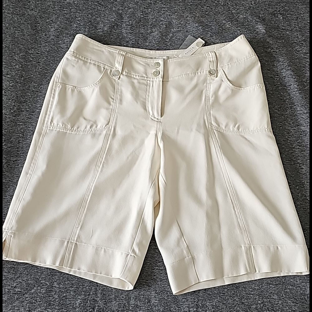 White House Black Market 100% Silk Bermuda Shorts